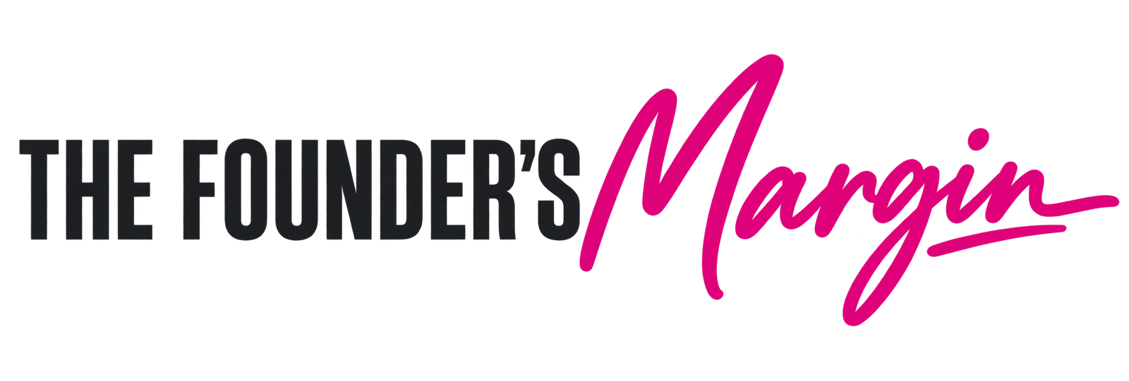 The Founder's Margin brand website logo. Copyrighted. R Ramsay.